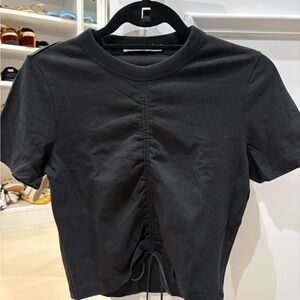 Women’s Alexander Wang black ruched short sleeve tshirt size XS